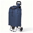 VOUNOT - Chariot de courses 2 roues pliable 59L bleu marine - vignette