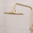 AURLANE - Colonne de douche Thermostatique finition Or Doré Brossé 133x26x52 cm - MOLLY GOLD - vignette