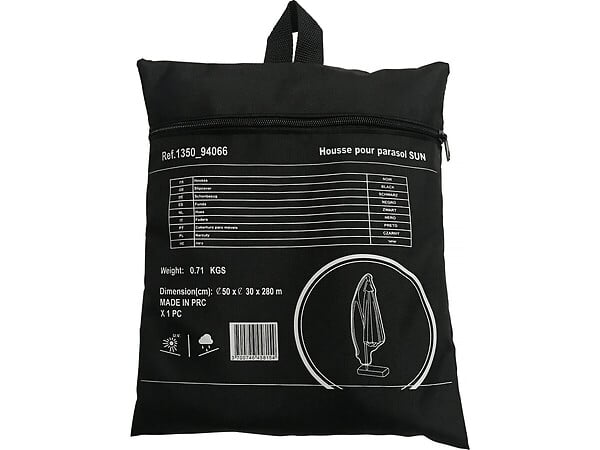 HABITAT ET JARDIN - Parasol jardin déporté en aluminium "Sky 4" - 3 x 4 m - Gris - Avec Housse - large
