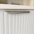 AURLANE - Pack Meuble salle de bain 60cm et Colonne de rangement - Façades Blanches Ondulées - MILO - vignette