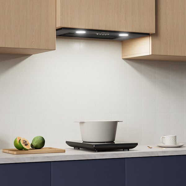 CIARRA - Hotte casquette Intégrée 52cm 300 m³/h 913ABK52 - large