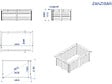 HABITAT ET JARDIN - Piscine bois rectangle " Zanzibar "- 3.50 x 2.30 x 1.24 m - Bâche à bulles  180 µ - Bâche hiver  280 g/m² - vignette
