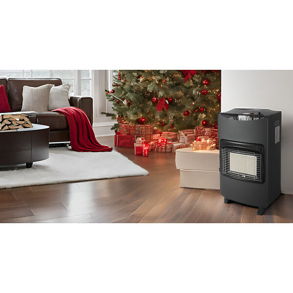 INTEC - Poele à gaz pliable 4,2KW Pliable Noir Brûleur céramique Infrarouge Allumage Piezo Chauffage d'appoint gaz INTEC - large