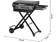HABITAT ET JARDIN - Plancha à gaz avec chariot pliable et portable "Firo" - 7,5 kw - Noir - vignette