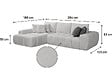 HABITAT ET JARDIN - Canapé d'angle gauche en tissu style bubble "Sidonie" - 4 places - Gris - vignette