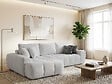 HABITAT ET JARDIN - Canapé d'angle gauche en tissu style bubble "Sidonie" - 4 places - Gris - vignette