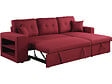 HABITAT ET JARDIN - Canapé d'angle convertible/réversible "Axel" - 3 places - Rouge - vignette