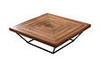 HABITAT ET JARDIN - Table Basse en bois "Cora" - 100 x 100 x 32 cm - Noyer - vignette