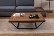 HABITAT ET JARDIN - Table Basse en bois "Cora" - 100 x 100 x 32 cm - Noyer - vignette