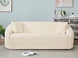 HABITAT ET JARDIN - Canapé droit fixe en tissu "Ondine" - 3 places - Beige - vignette