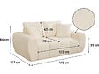 HABITAT ET JARDIN - Canapé droit en tissu style bubble "Léonie" - 2 places - Beige - vignette