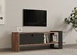 HABITAT ET JARDIN - Meuble TV en bois "Ova" - 120 x 25 x 36 cm - ChêneAnthracite - vignette