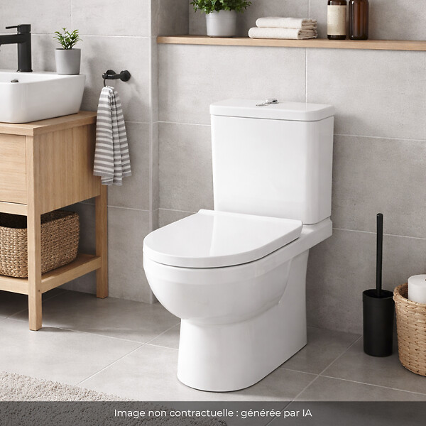 DURAVIT - WC à poser Duravit No.1 avec abattant frein de chute + nettoyant - large