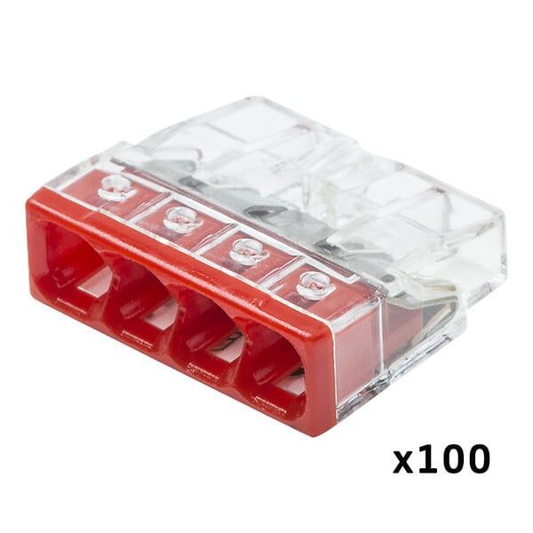 WAGO - WAGO Pot de 100 mini bornes de connexion automatique 4 fils S2273 - large