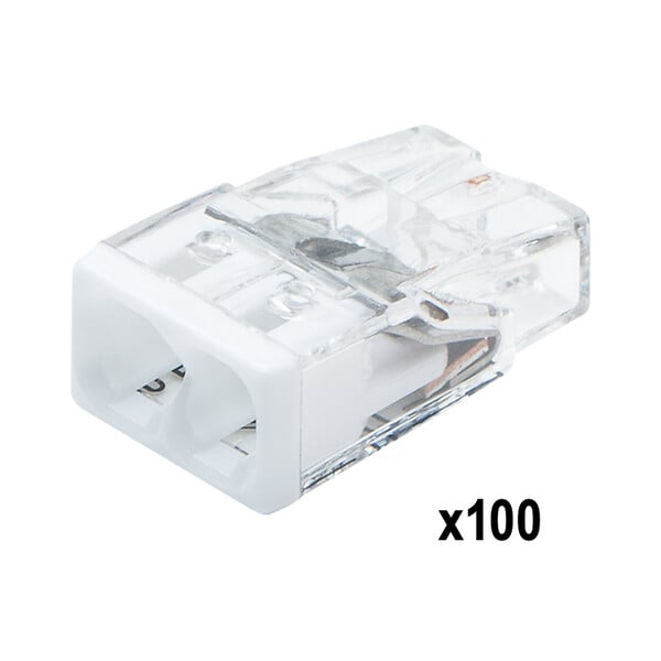 WAGO - Pot de 100 mini bornes de connexion automatique 2 entrées S2273 - large