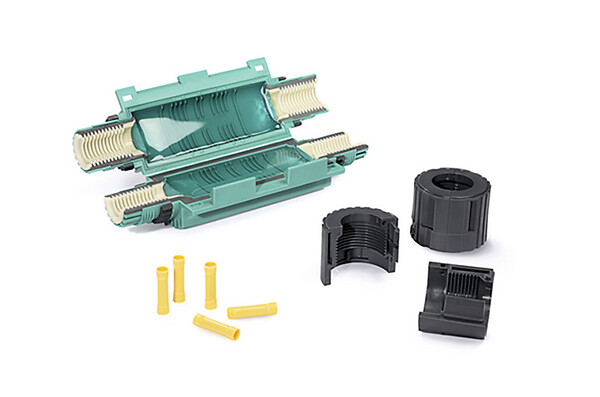 RAYTECH - HellermannTyton Kit de raccordement avec gel intégré et presse-étoupe Reliseal V56 - large