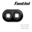 FONTINI - FONTINI Plaque 2 postes porcelaine noire DO - vignette