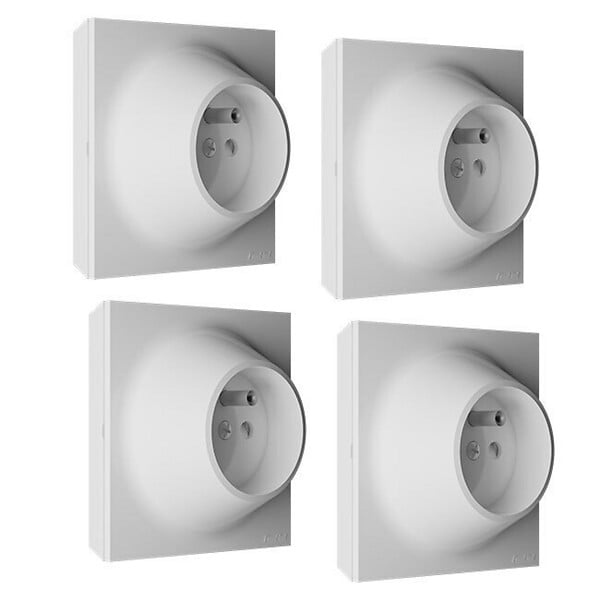 FONTINI - FONTINI Lot de 4 prises 2P+T blanche NEO EVO - large