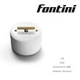 FONTINI - FONTINI Poussoir rotatif métal laiton doré satiné porcelaine blanche DO - vignette