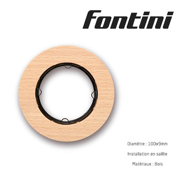 FONTINI - FONTINI Plaque 1 poste hetre naturel DO - large