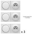 FONTINI - FONTINI Lot de 3 prises 2P+T + va et vient NEO EVO - vignette