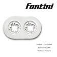 FONTINI - FONTINI Plaque 2 postes porcelaine blanche DO - vignette