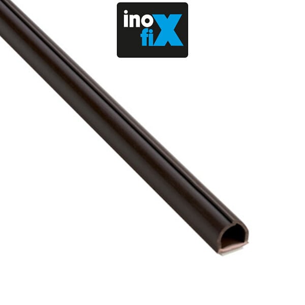 INOFIX - Inofix Cablefix adhésif 5,5 x 5 mm marron - Lot de 4 gaines adhésives pratiques et résistantes - large