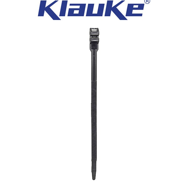 KLAUKE - Klauke 100 colliers 9x265 mm PA12 noir, résistants et fiables pour usage professionnel et domestique - large