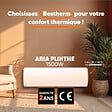 BESTHERM - Radiateur électrique fixe à inertie sèche céramique - BESTHERM - ARIA PLINTHE 1500W  - plinthe blanc - vignette