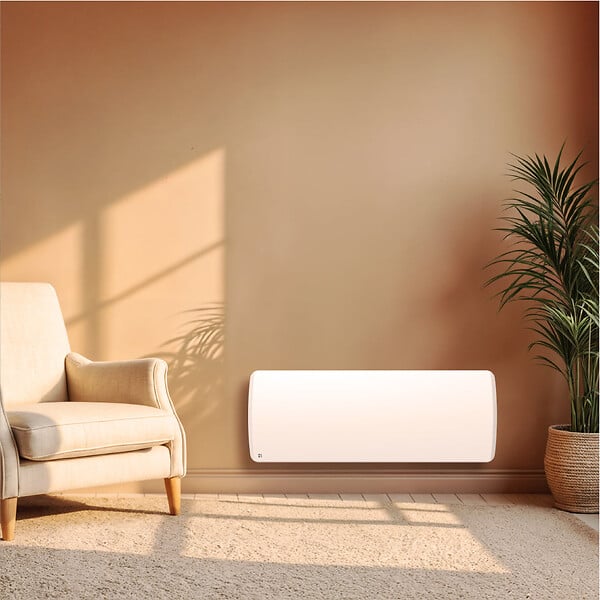 BESTHERM - Radiateur électrique fixe à inertie sèche céramique - BESTHERM - ARIA PLINTHE 1000W  - plinthe blanc - large