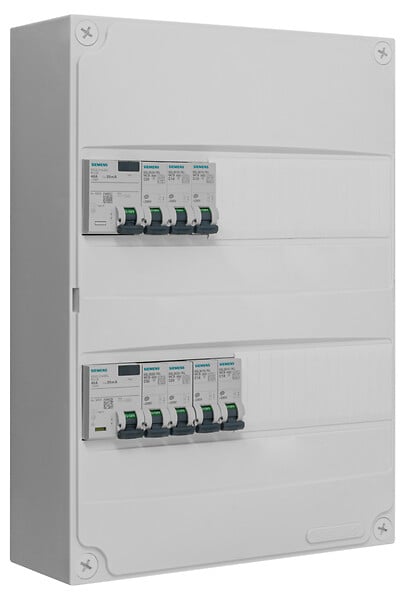 SIEMENS - SIEMENS TABLEAU PREEQUIPE 2 RANGEES 2 ID + 7 DISJ SIEMENS (KNX) - large