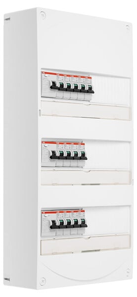 ABB - ABB Tableau 3 rangées pré-équipé 2 ID 63A + 1 ID 40A + 13 disjoncteurs - large