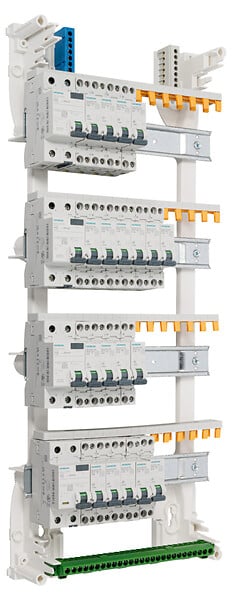 SIEMENS - Tableau 4 rangées pré-équipé 1 interdiff 40A + 3 interdiff  63A + 19 disj - large