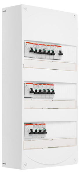 ABB - ABB Tableau 3 rangées pré-équipé 4 inter. diff. 40A + 13 disjoncteurs - large