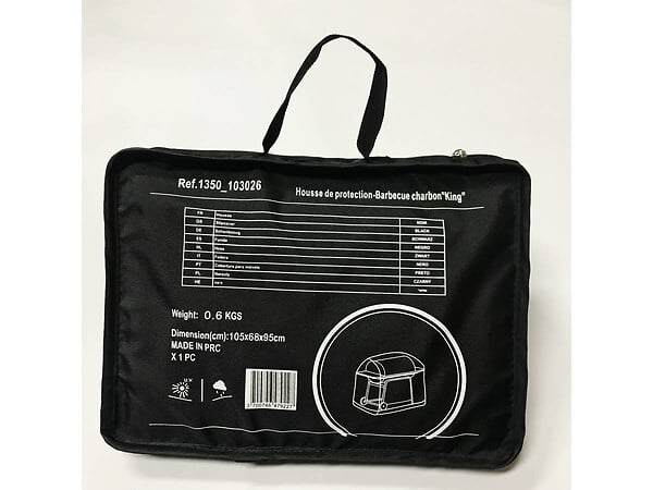 HABITAT ET JARDIN - Housse de protection pour barbecue - 105 x 68 x 95 cm - Noir - large