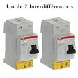 ABB - Lot de 2 Interrupteurs différentiels automatiques raccordement Rapide 40A 30mA Type A-ABB - vignette
