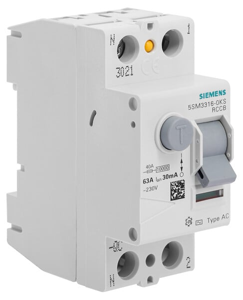 SIEMENS - Interrupteur Différentiel à vis 30mA 63A Type AC-SIEMENS - large