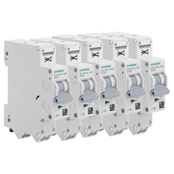 SIEMENS - SIEMENS Lot de 5 disjoncteurs Auto P+N 16A - large