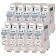 EATON CAPRI - EATON Lot de 10 disjoncteurs auto 16A Ph+N, borne à ressort, 45kA, 230V, courbe C - vignette