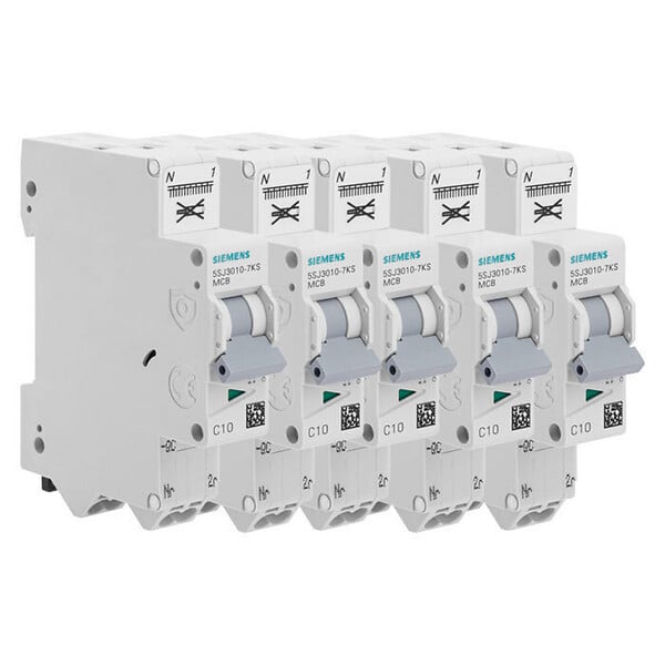 SIEMENS - SIEMENS Lot de 5 disjoncteurs Auto P+N 10A - large