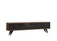 HABITAT ET JARDIN - Meuble TV en bois "Alberi" - 160 x 25 x 35 cm - Gris anthracite - vignette