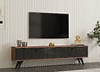 HABITAT ET JARDIN - Meuble TV en bois "Alberi" - 160 x 25 x 35 cm - Gris anthracite - vignette