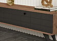 HABITAT ET JARDIN - Meuble TV en bois "Alberi" - 160 x 25 x 35 cm - Gris anthracite - vignette