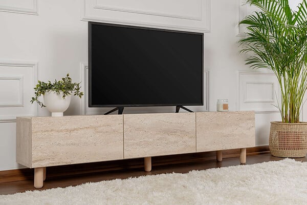 HABITAT ET JARDIN - Meuble TV en bois "Alvin" - 180 x 31 x 42 cm - Beige - large