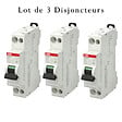 ABB - Lot de 3 disjoncteurs Ph+N raccordement Vis 10A-4,5Ka - Courbe  C-ABB - vignette