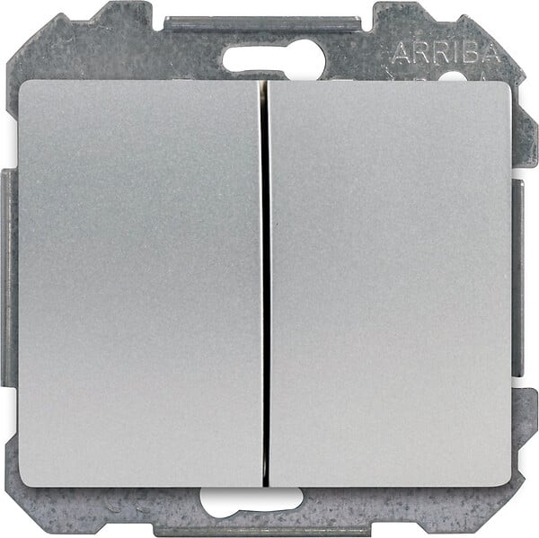 SIEMENS - SIEMENS Double Poussoir Alu Silver Delta IRIS - large
