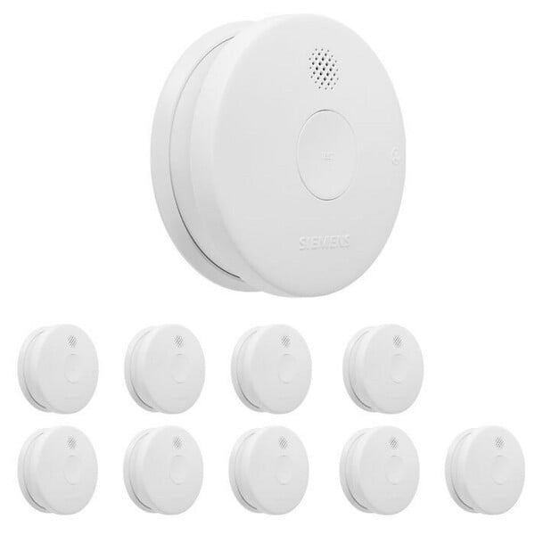 SIEMENS - SIEMENS Lot de 10 détecteurs de fumée 5TC1292-6 NF autonomie 5 ans garantie 3 ans - large