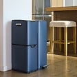 KITCHEN MOVE - Poubelle pédale tri sélectif HAJA gris 60L - vignette