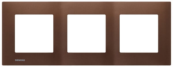 SIEMENS - SIEMENS Plaque Triple Metal Marron DELTA VIVA - large