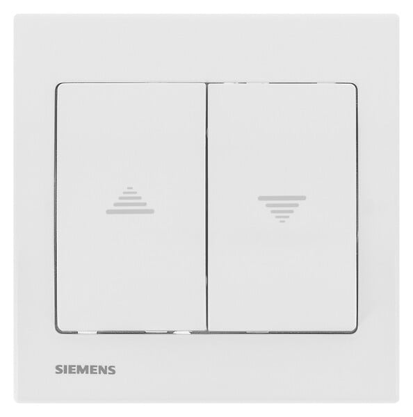 SIEMENS - SIEMENS Interrupteur Volet Roulant Blanc Delta Iris + Plaque basic Blanc - large